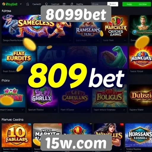 Variedade de jogos disponíveis na 8099bet